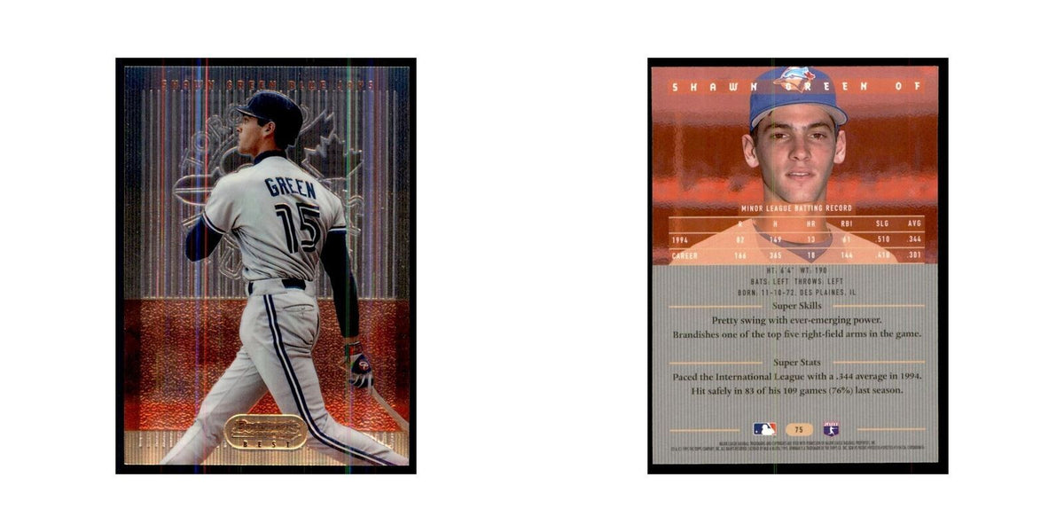 1995 Bowman's Best Shawn Green Baseball Cards #75