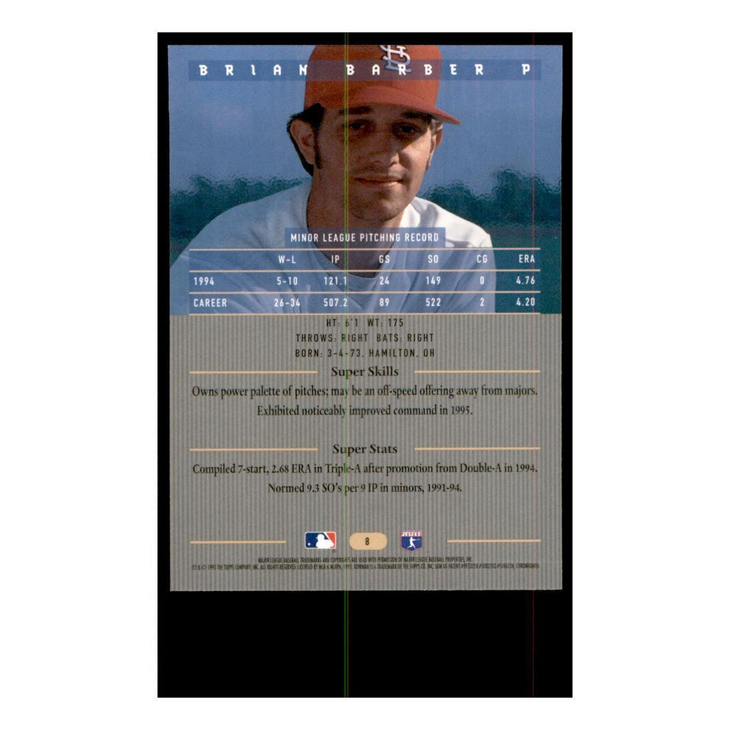 1995 Bowman's Best Brian Barber Baseball Cards #8