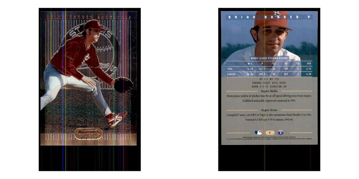 1995 Bowman's Best Brian Barber Baseball Cards #8