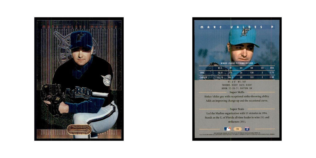 1995 Bowman's Best Marc Valdes Baseball Cards #78