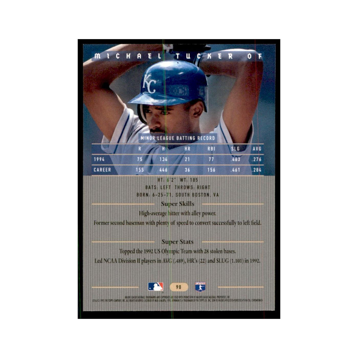 1995 Bowman's Best Michael Tucker Baseball Cards #90
