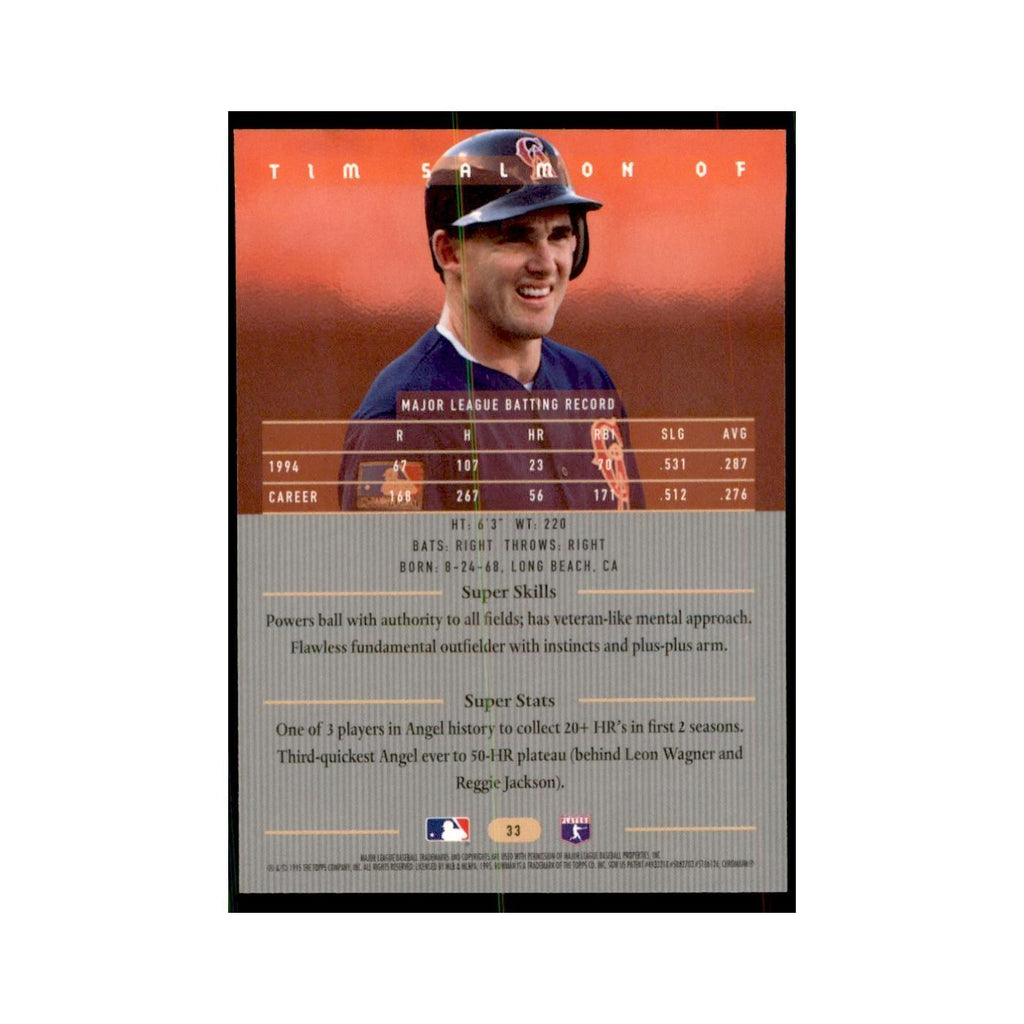 1995 Bowman's Best Tim Salmon Baseball Cards #23