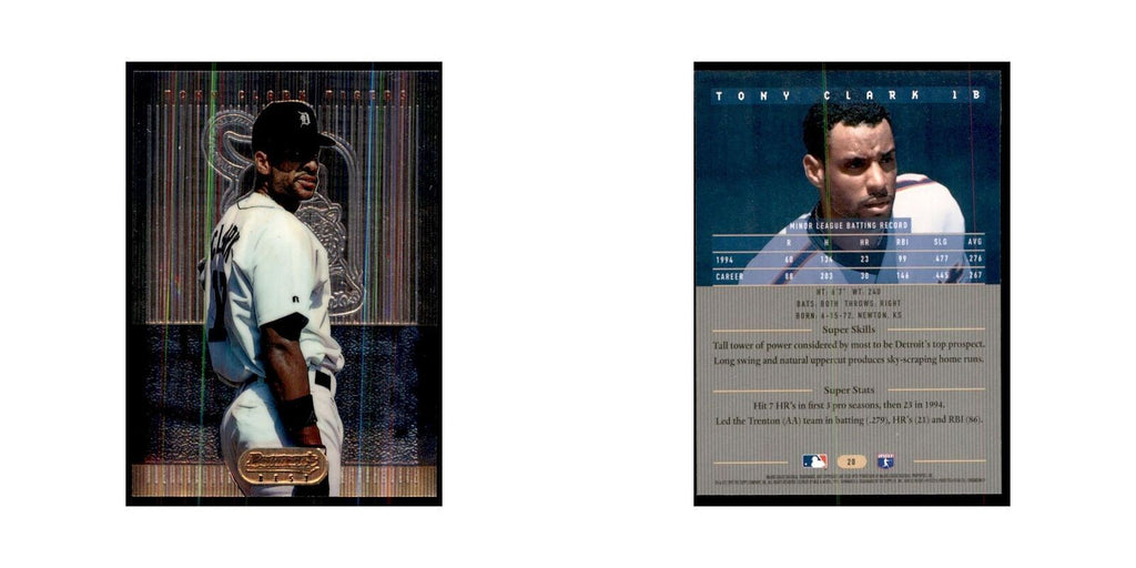 1995 Bowman's Best Tony Clark Baseball Cards #20