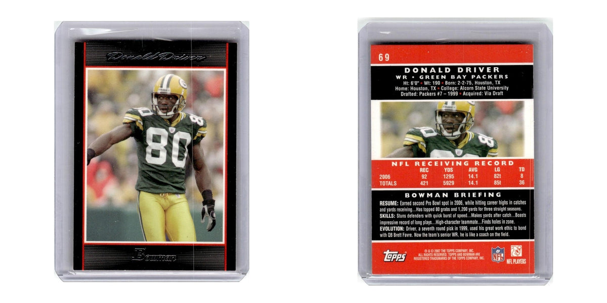2007 Bowman Donald Driver Packers #69