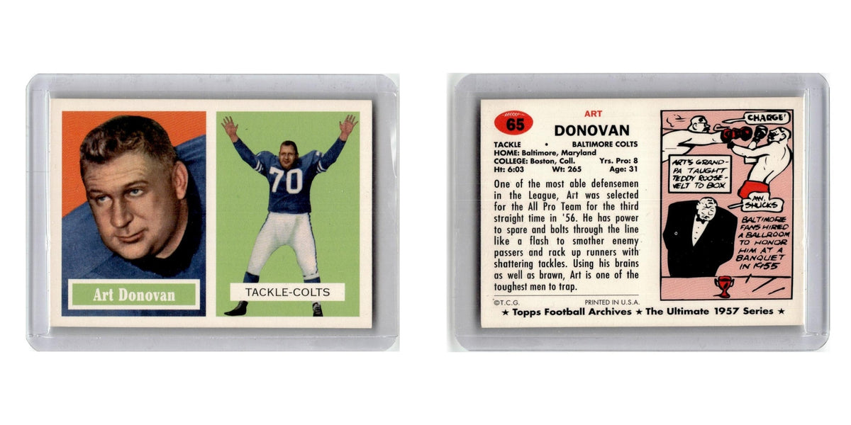 1994 Topps Archives 1957 Series Art Donovan Baltimore Colts #65