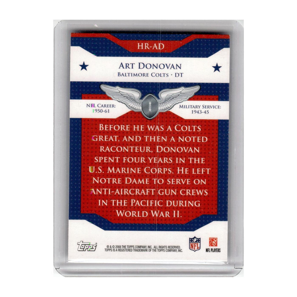 2008 Topps Honor Roll Art Donovan Baltimore Colts #HR-AD
