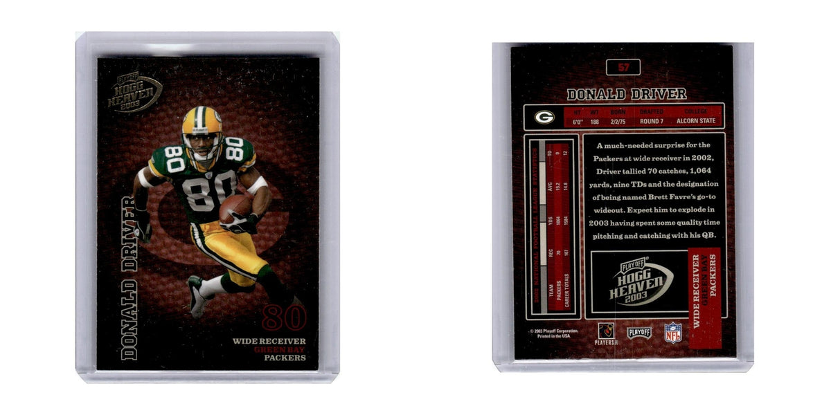 2003 Playoff Hogg Heaven Donald Driver Packers #57