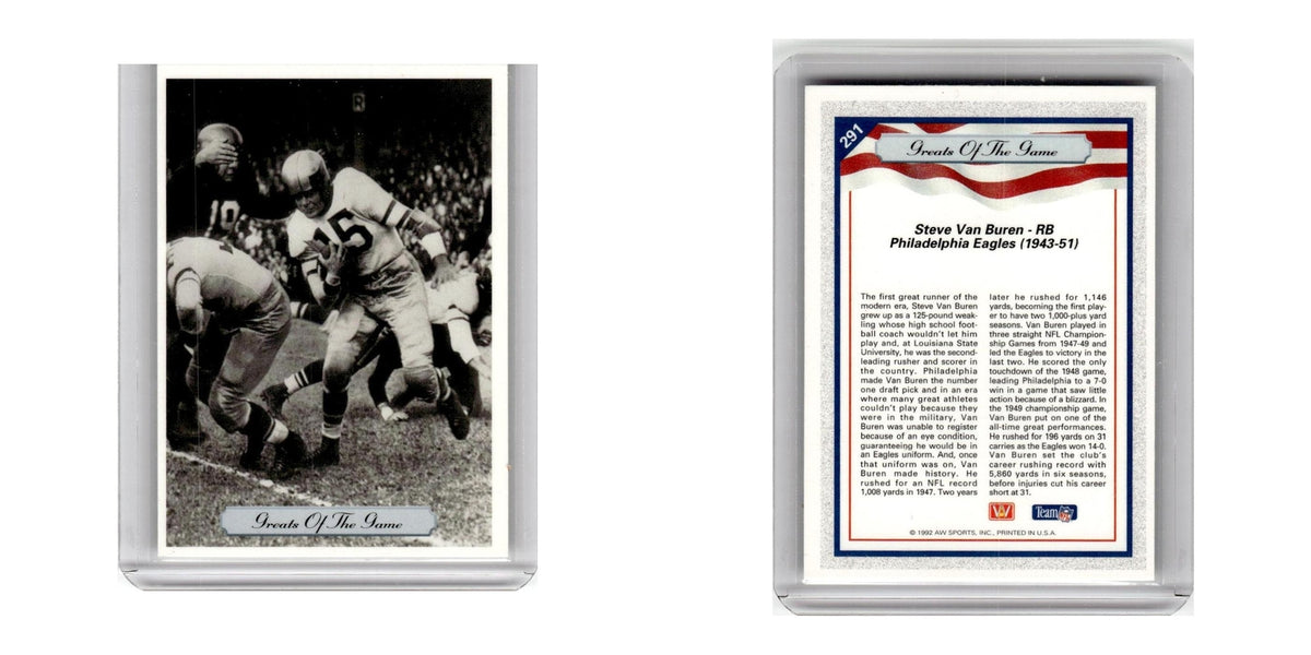 1992 All World Steve Van Buren Eagles #291
