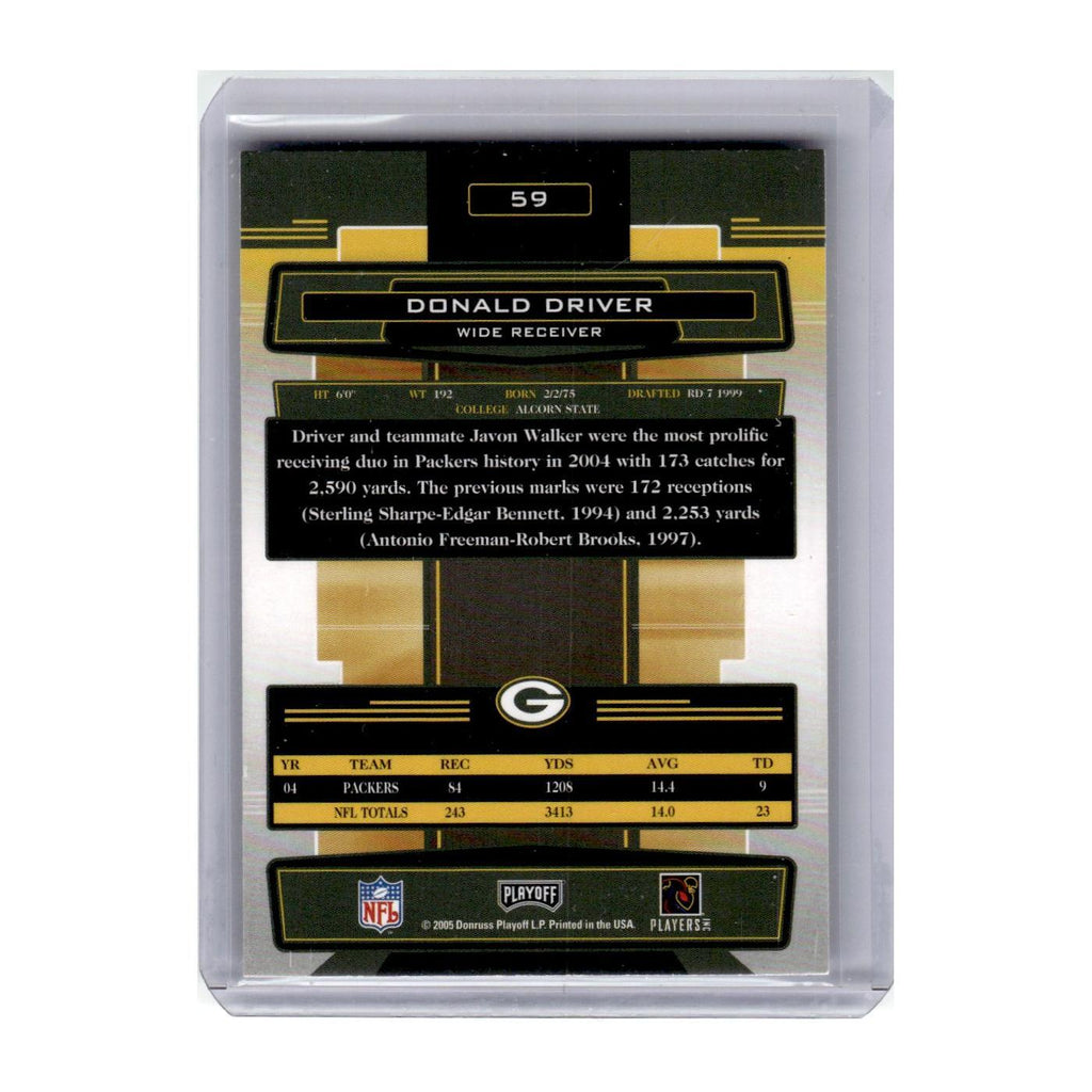 2005 Playoff Absolute Memorabilia Donald Driver Packers #59