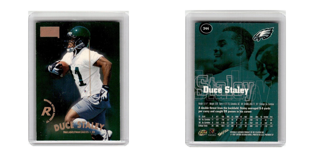 1997 SkyBox Premium Duce Staley RC Eagles #244