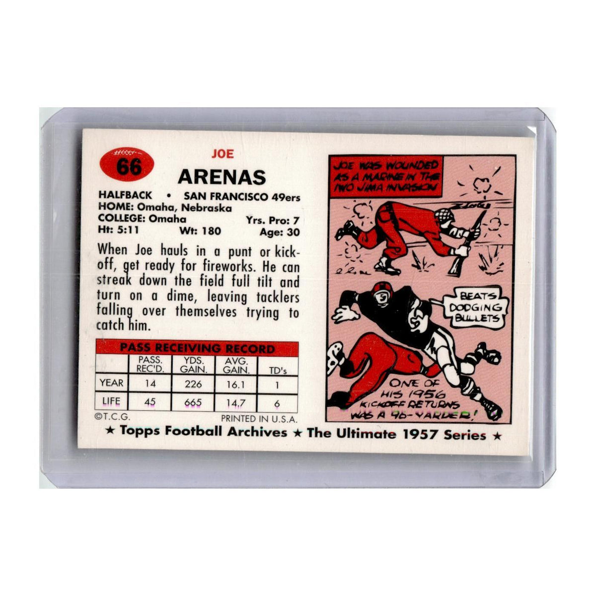 1994 Topps Archives 1957 Series Joe Arenas 49ers #66