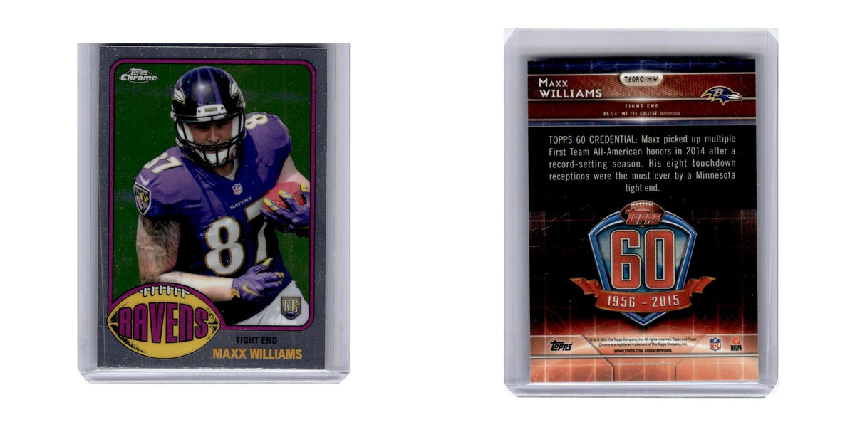 2015 Topps Chrome 60th Anniversary Maxx Williams RC Ravens #T60RC-MW