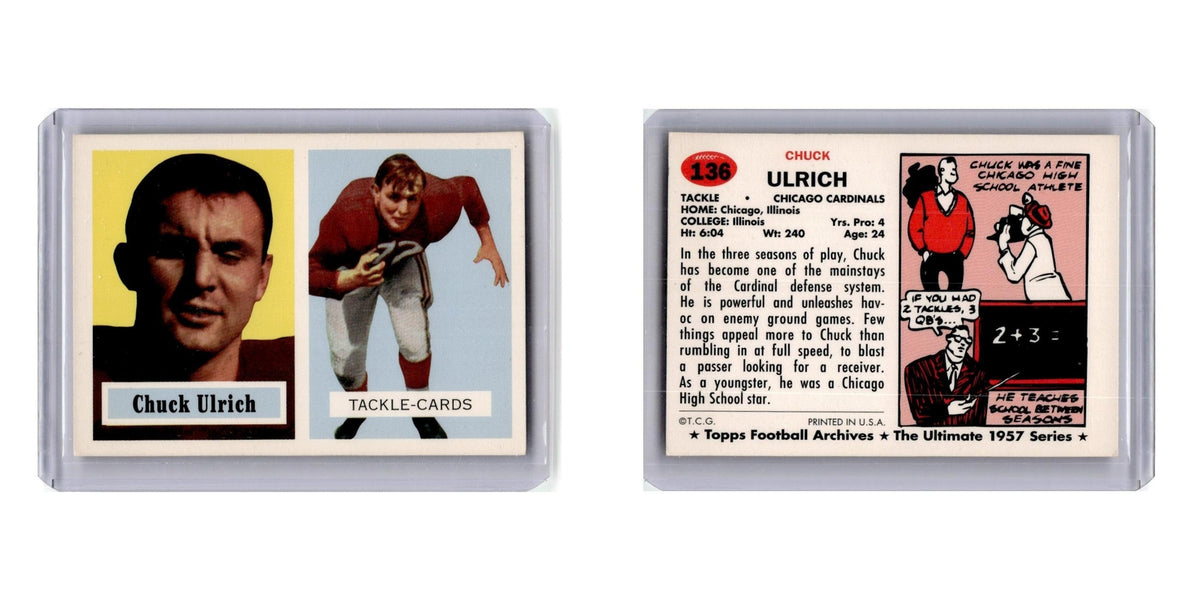 1994 Topps Archives 1957 Series Chuck Ulrich Chicago Cardinals #136