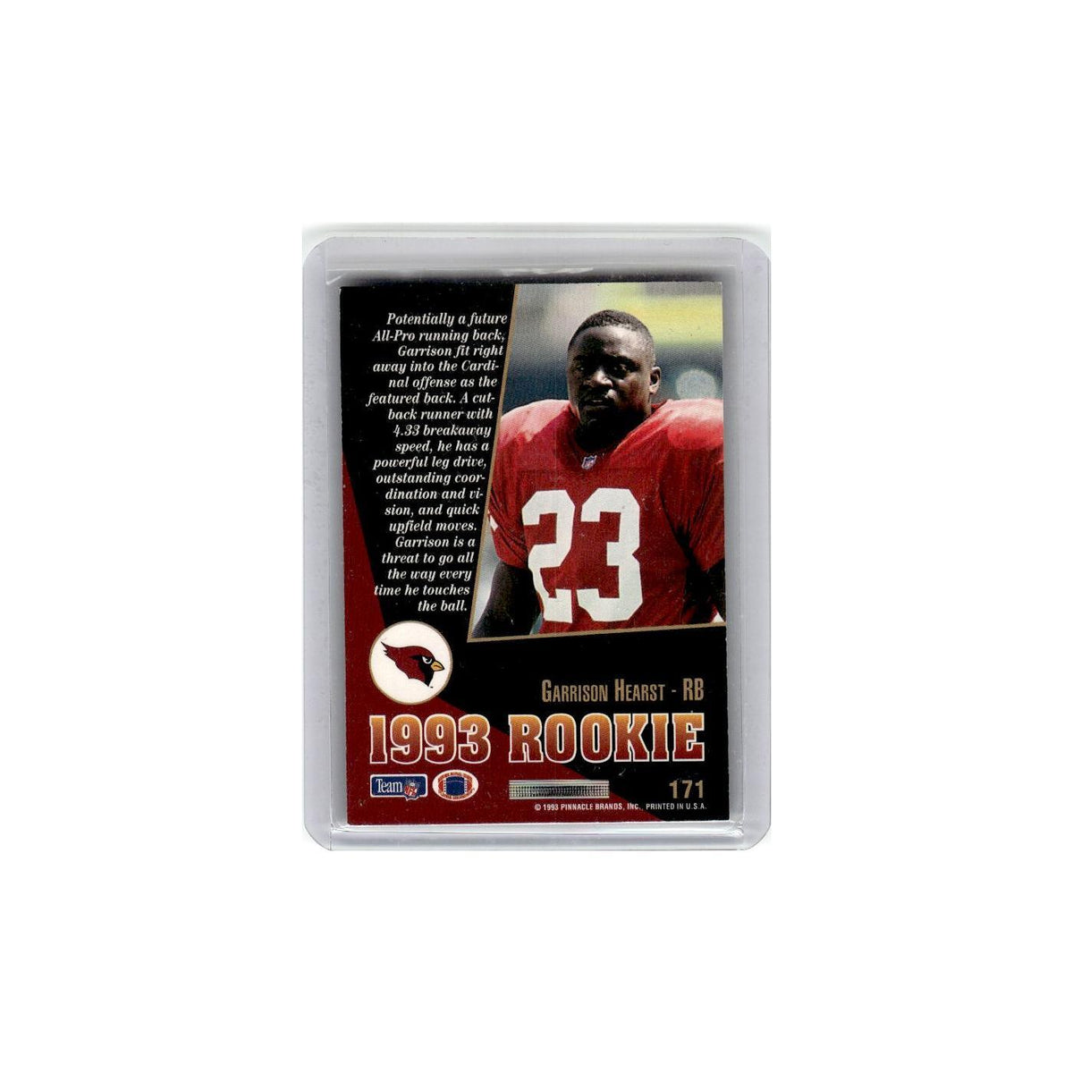 1993 Select Garrison Hearst RC Phoenix Cardinals #171