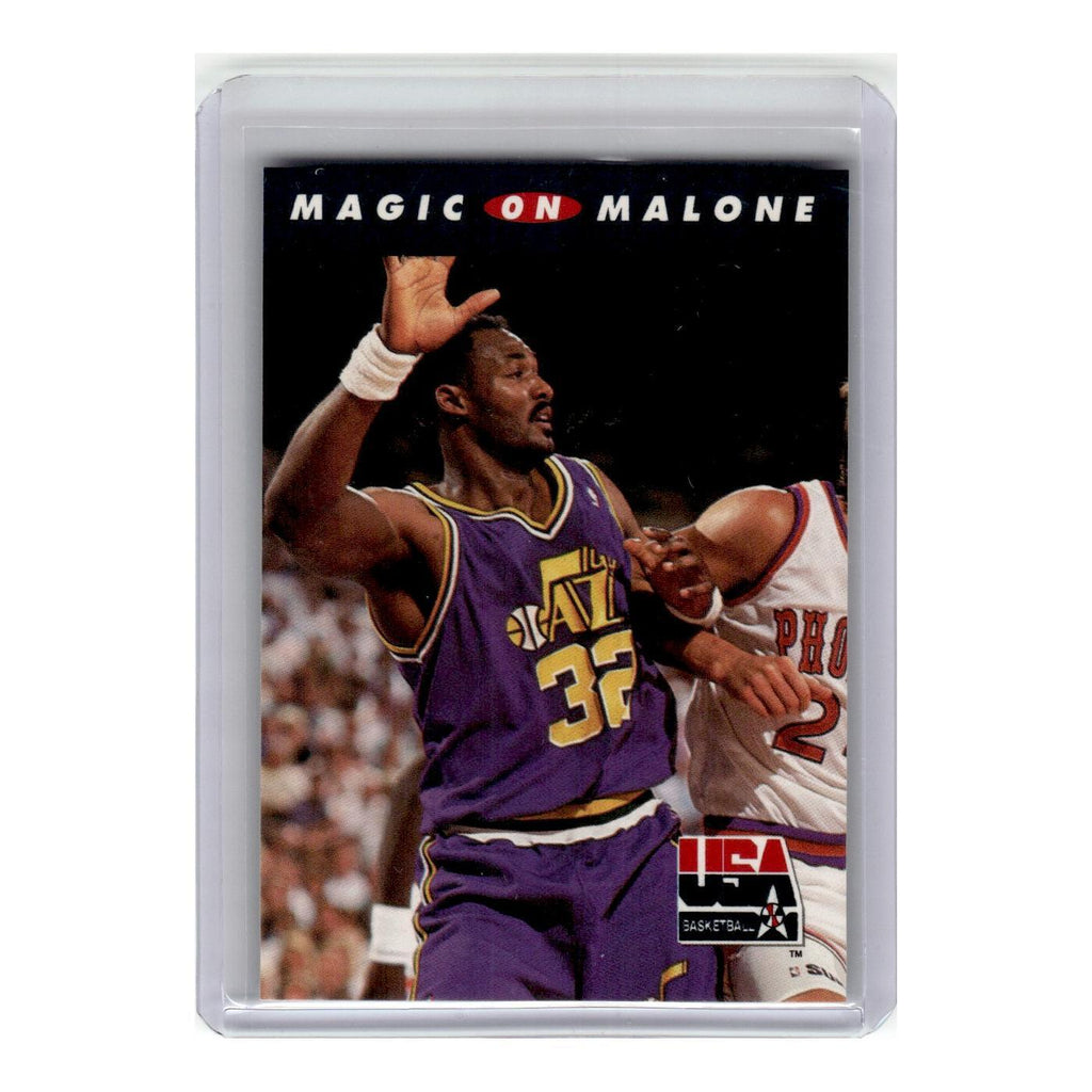 1992 SkyBox USA Magic on Malone Jazz #106
