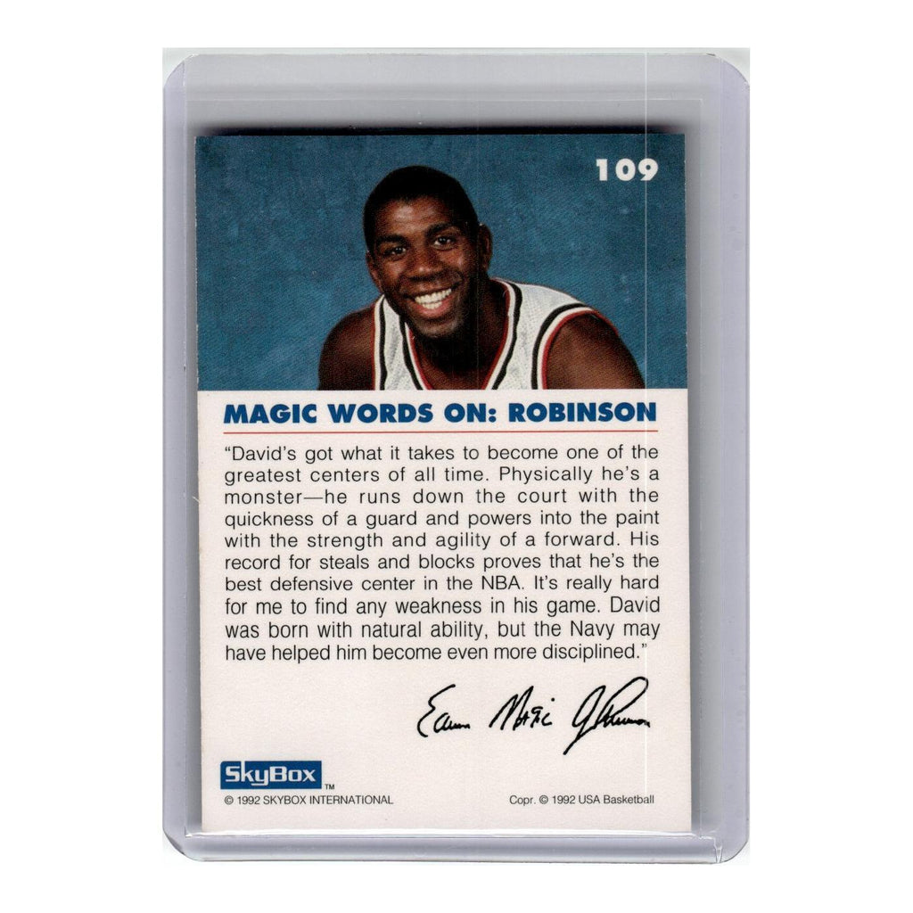 1992 SkyBox USA Magic on Robinson Spurs #109