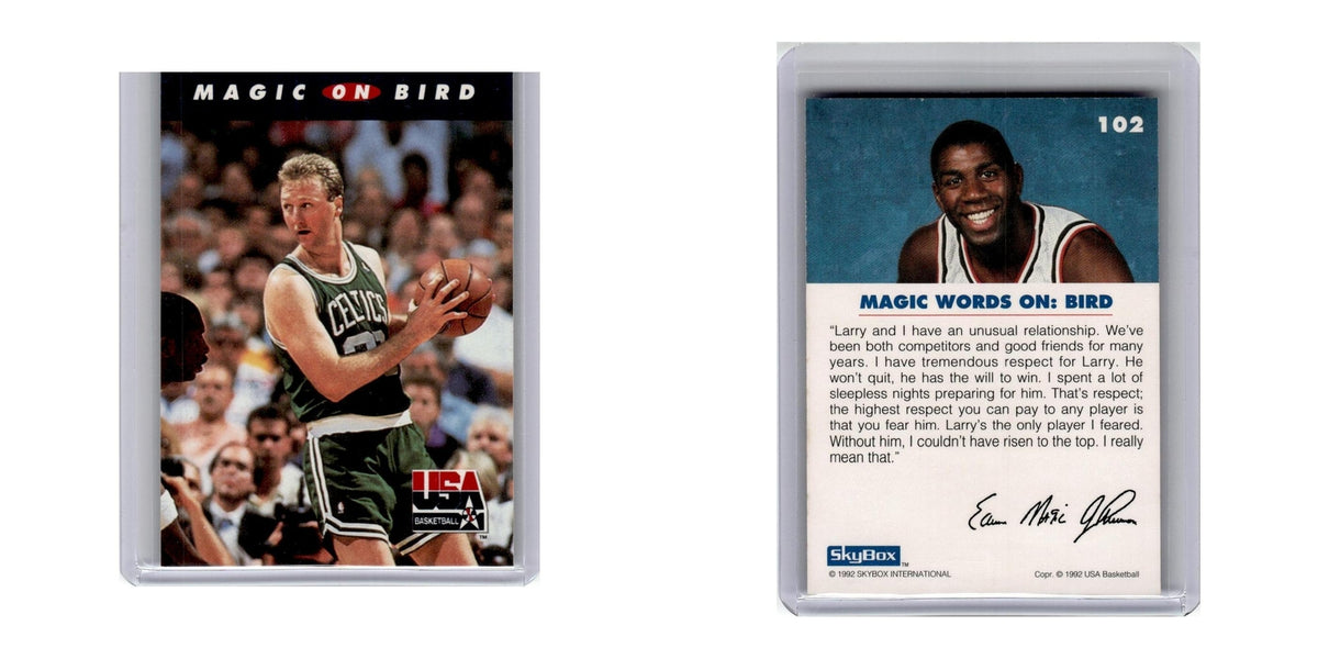 1992 SkyBox USA Magic on Bird Celtics #102