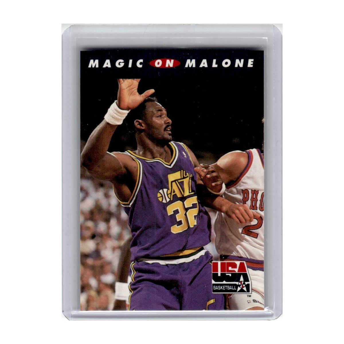 1992 SkyBox USA Magic on Malone Jazz #106
