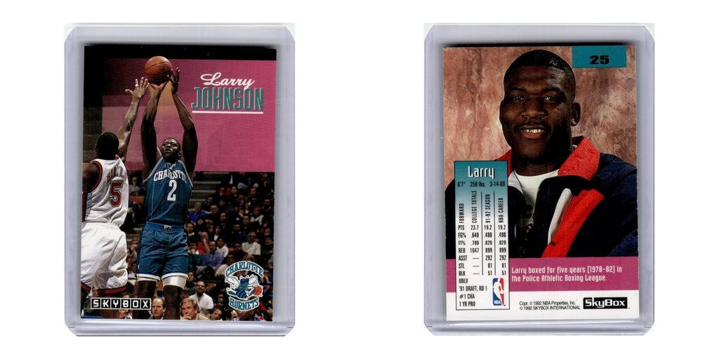 1992 SkyBox Larry Johnson Hornets #25