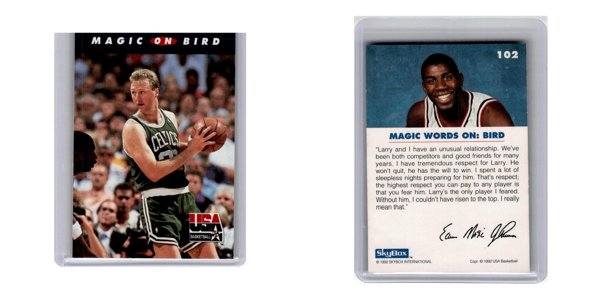 1992 SkyBox USA Magic on Bird Celtics #102