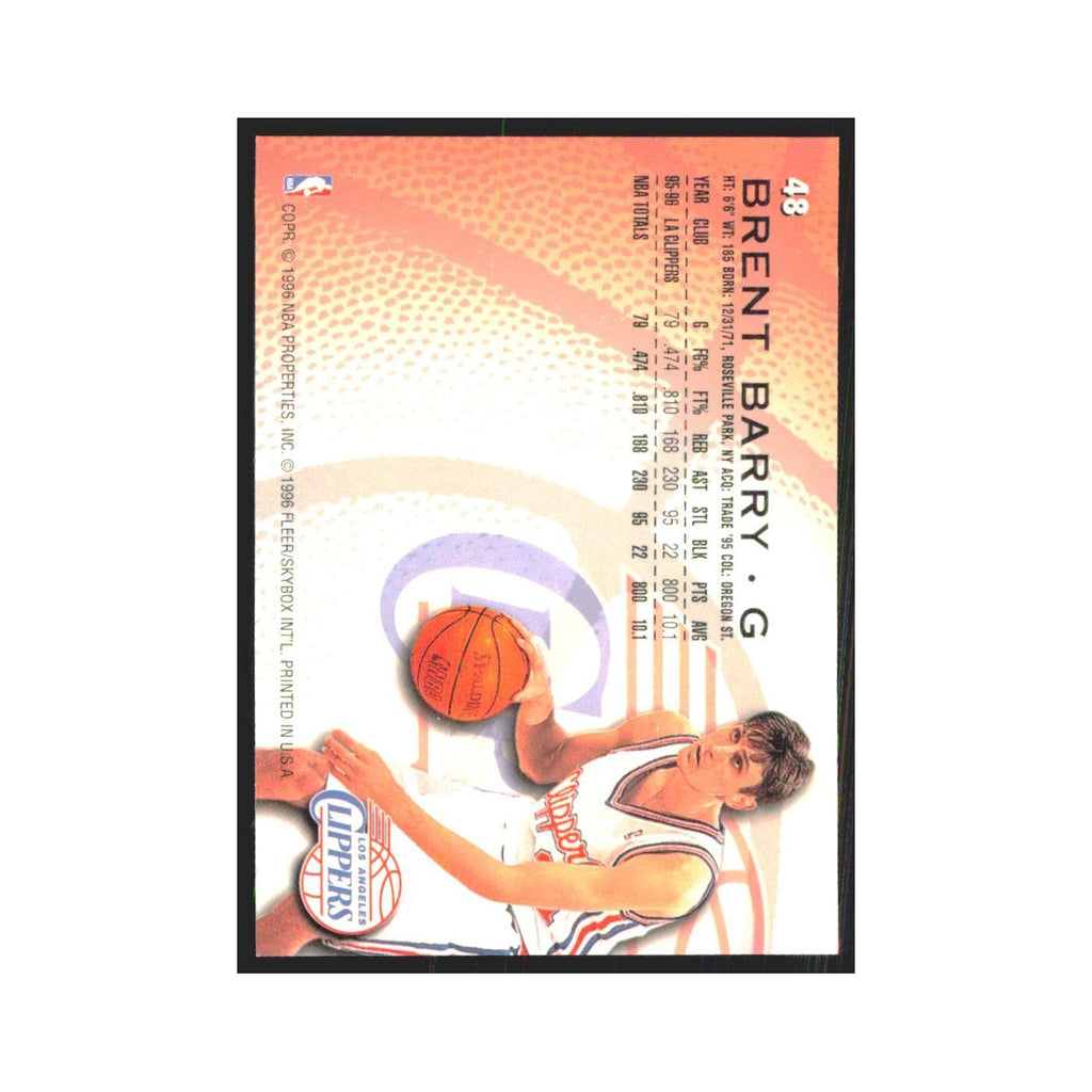 1996 Fleer Brent Barry Clippers #48