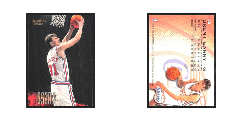 1996 Fleer Brent Barry Clippers #48