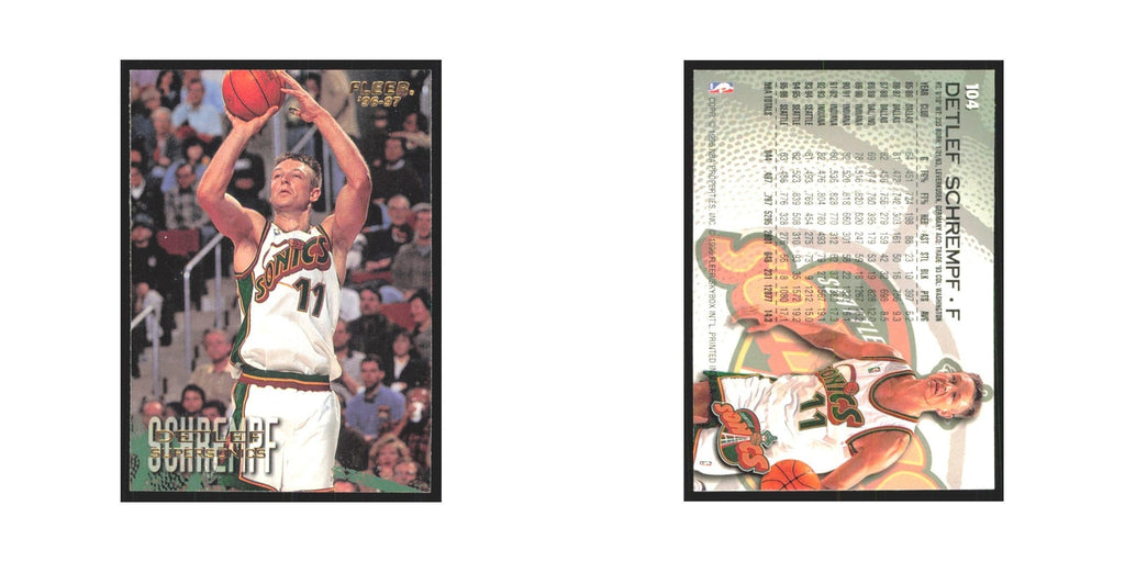 1996 Fleer Detlef Schrempf Seattle SuperSonics #104