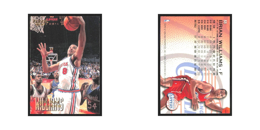 1996 Fleer Brian Williams Clippers #51