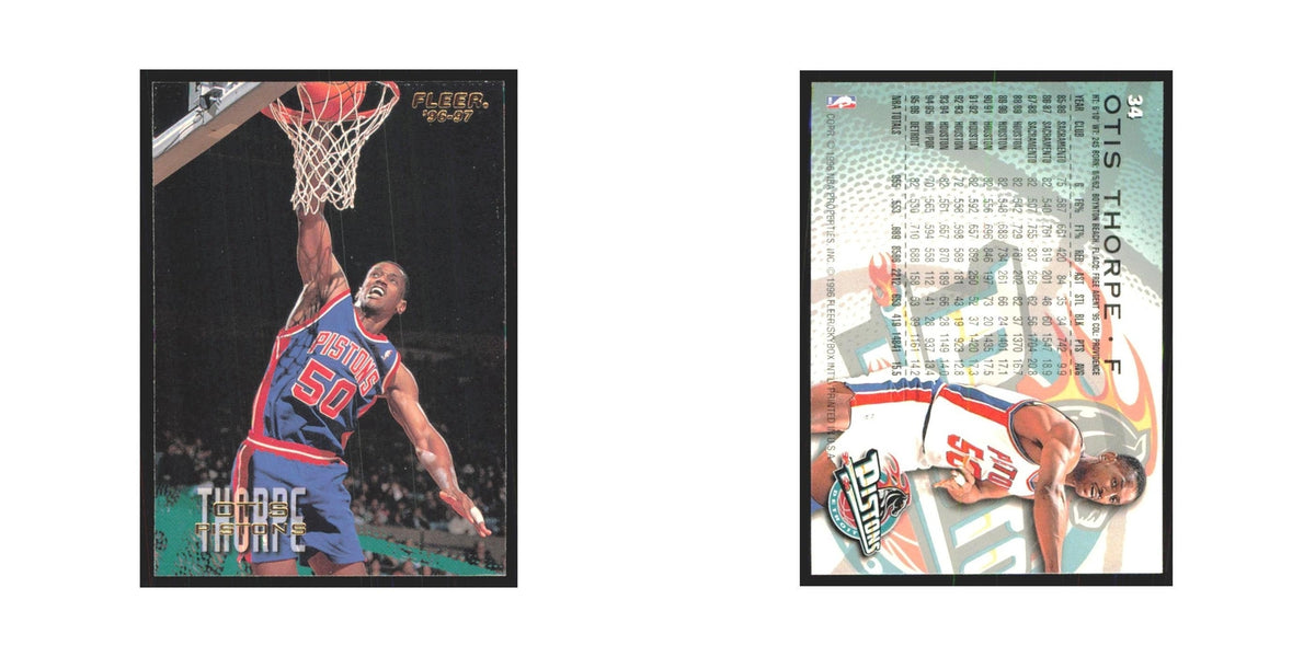 1996 Fleer Otis Thorpe Pistons #34