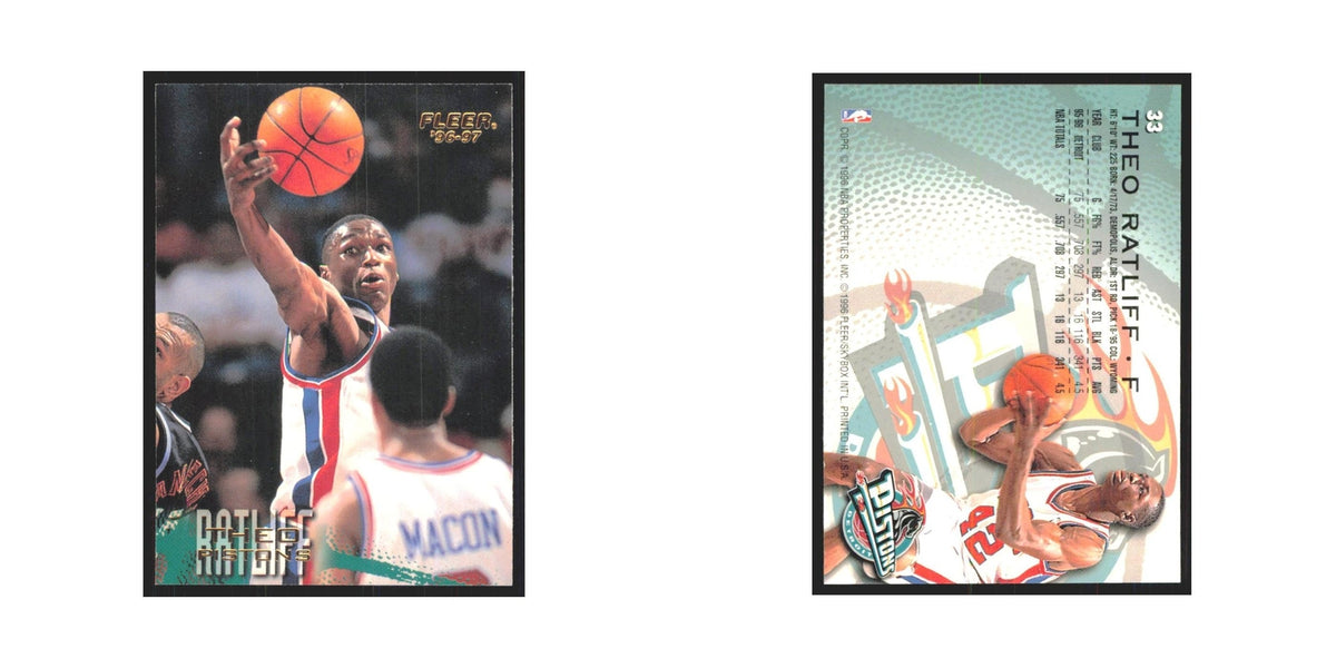 1996 Fleer Theo Ratliff Pistons #33