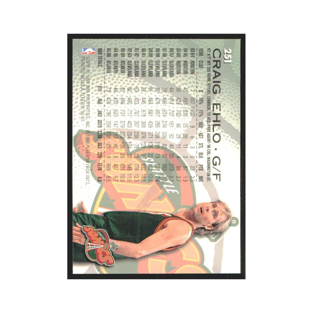 1996 Fleer Craig Ehlo Seattle SuperSonics #251