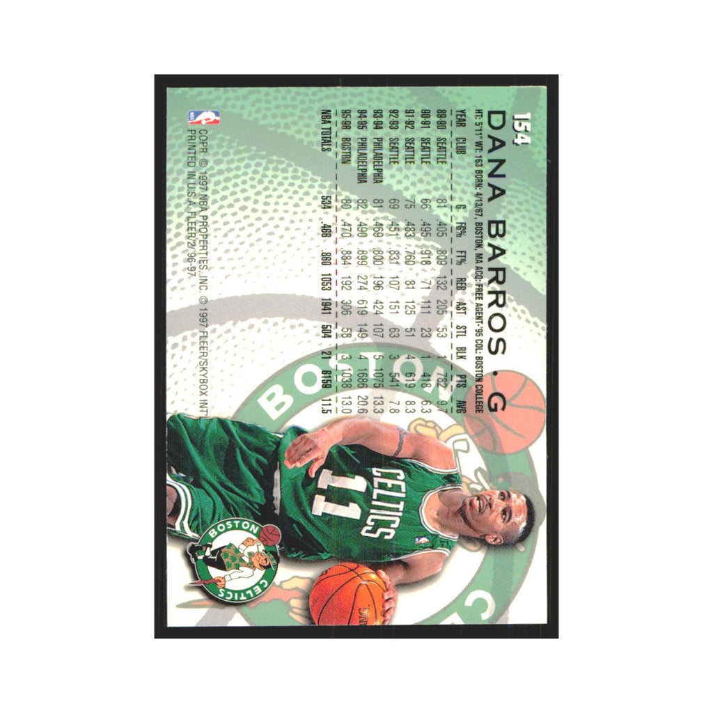1996 Fleer Dana Barros Celtics #154