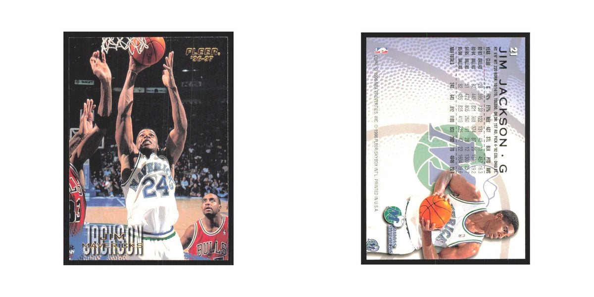 1996 Fleer Jim Jackson Mavericks #21