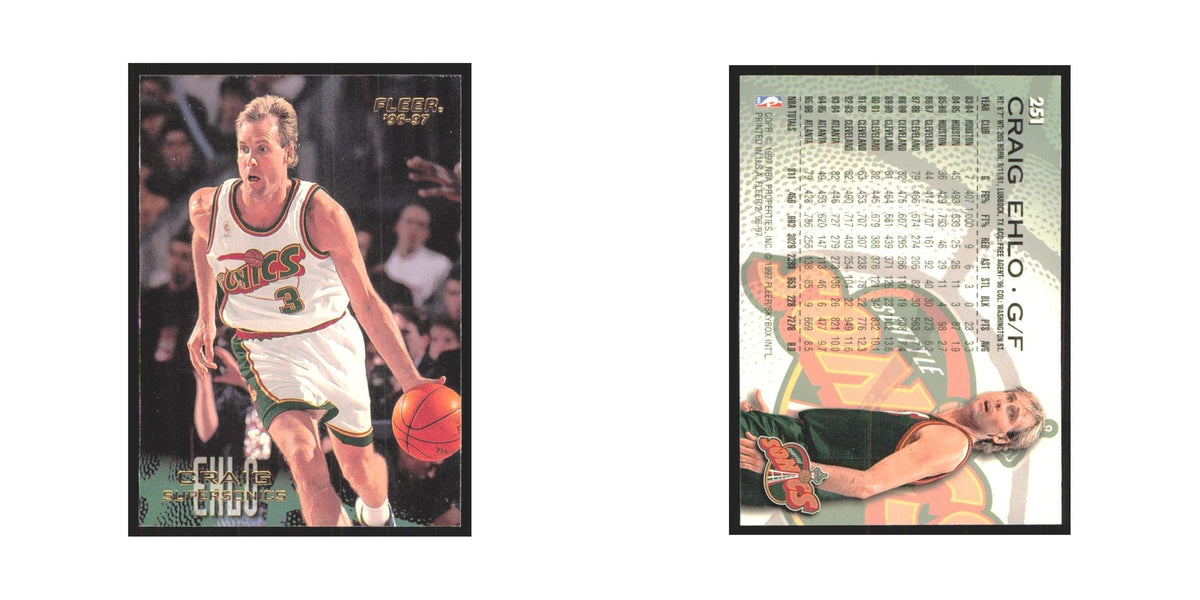 1996 Fleer Craig Ehlo Seattle SuperSonics #251