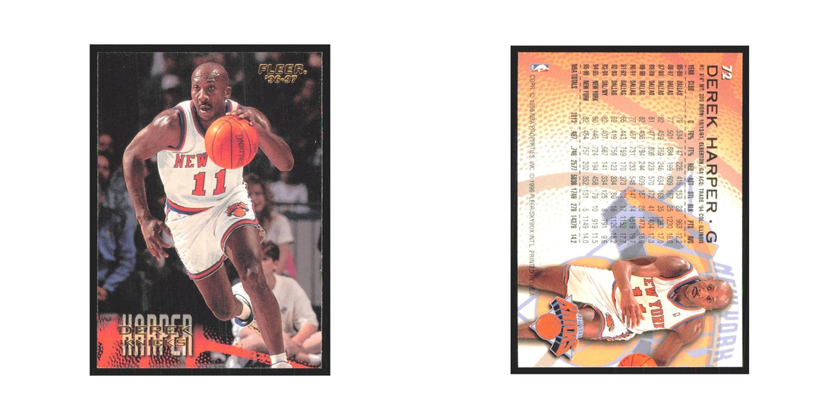 1996 Fleer Derek Harper Knicks #72