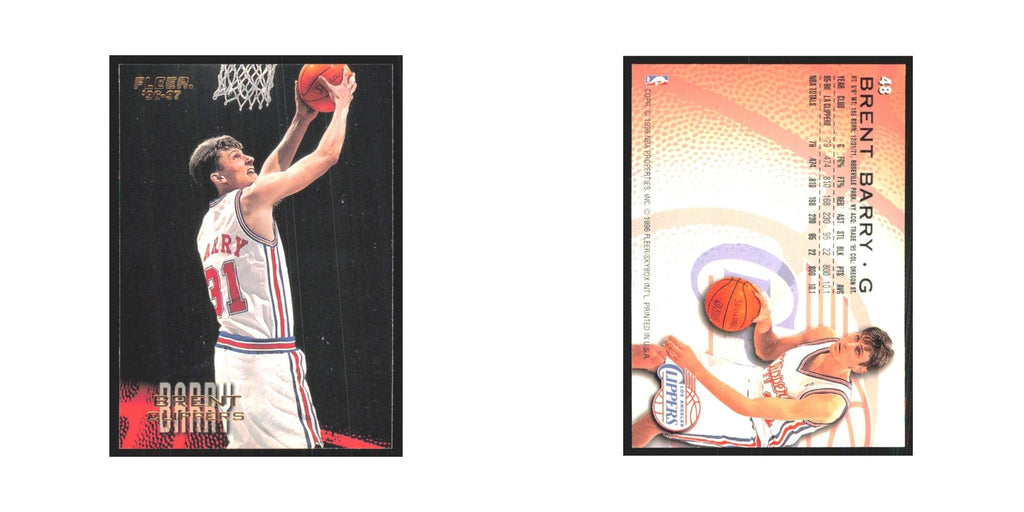 1996 Fleer Brent Barry Clippers #48
