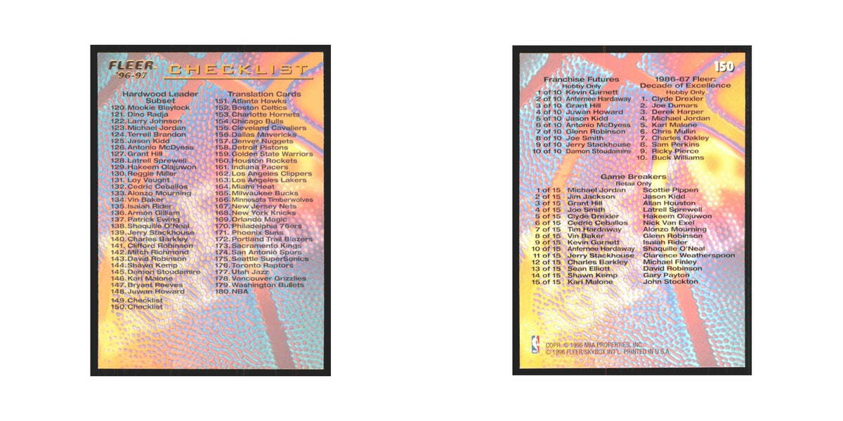 1996 Fleer Checklist #150