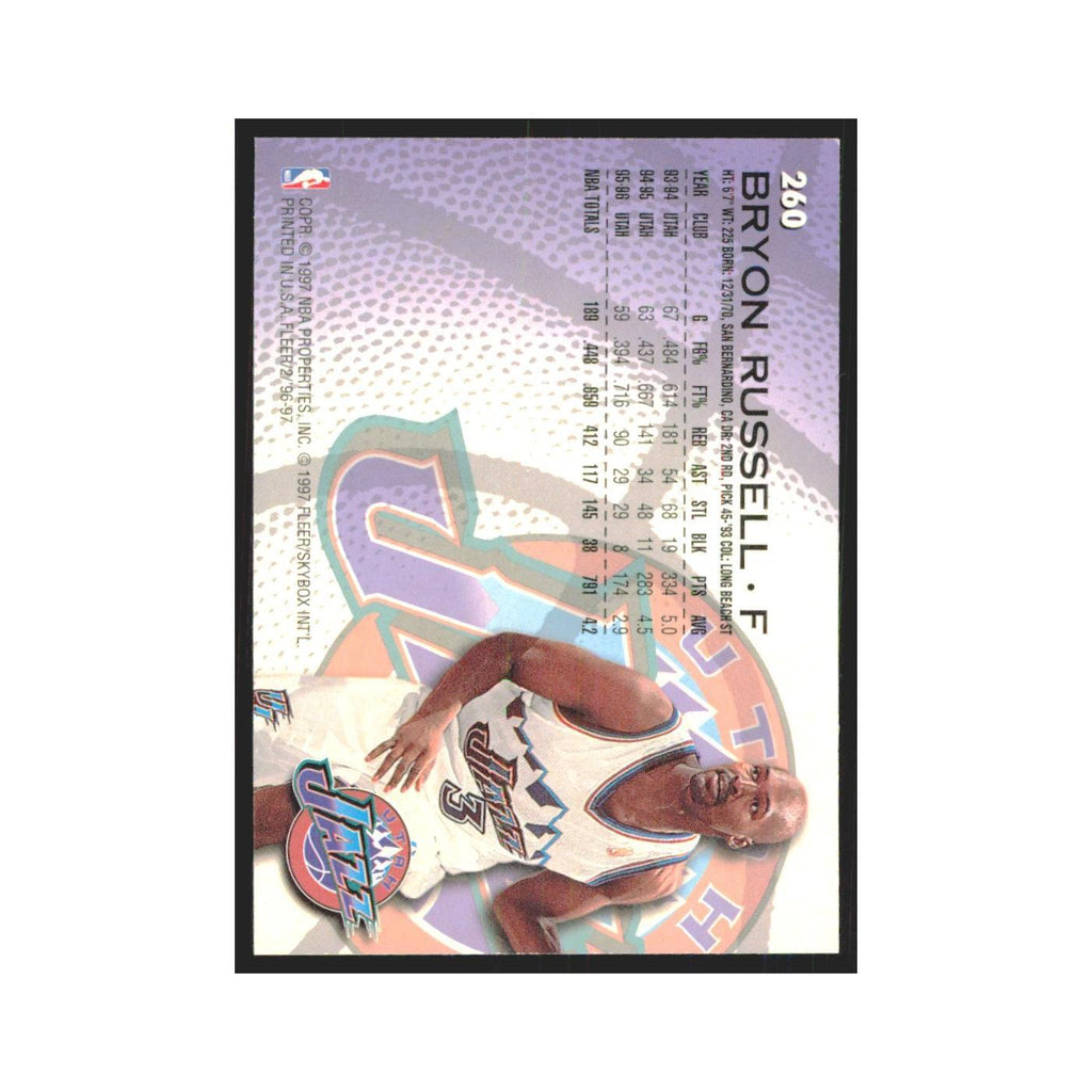 1996 Fleer Bryon Russell Jazz #260