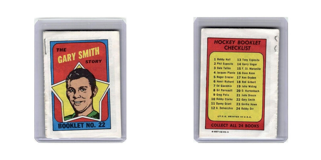 Gary Smith 1971 Topps Booklet (stapled) #22 Hockey Card Poor