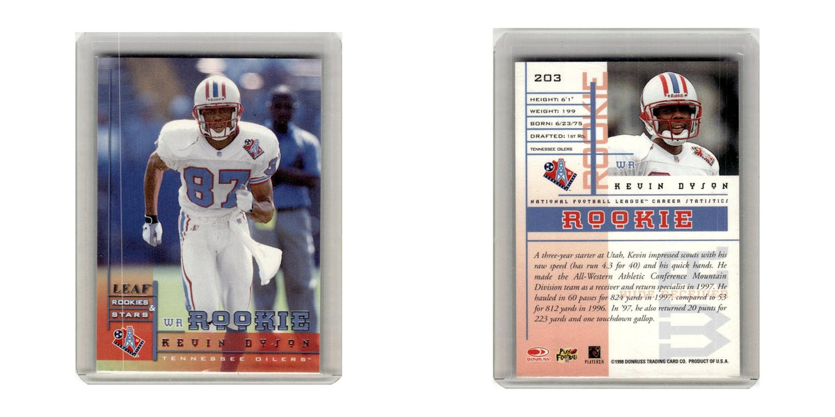 1998 Leaf Rookies & Stars Kevin Dyson Tennessee Oilers #203