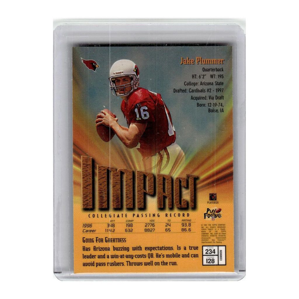 1997 Topps Finest Impact Jake Plummer Cardinals #234