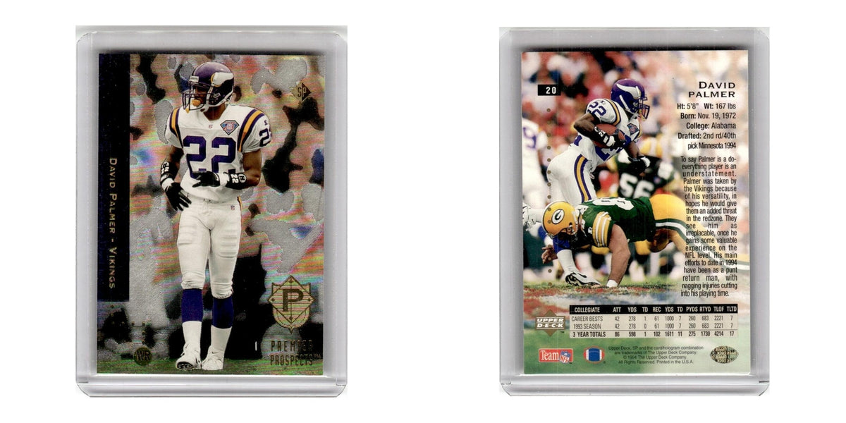 1994 SP Premier Prospects David Palmer Vikings #20