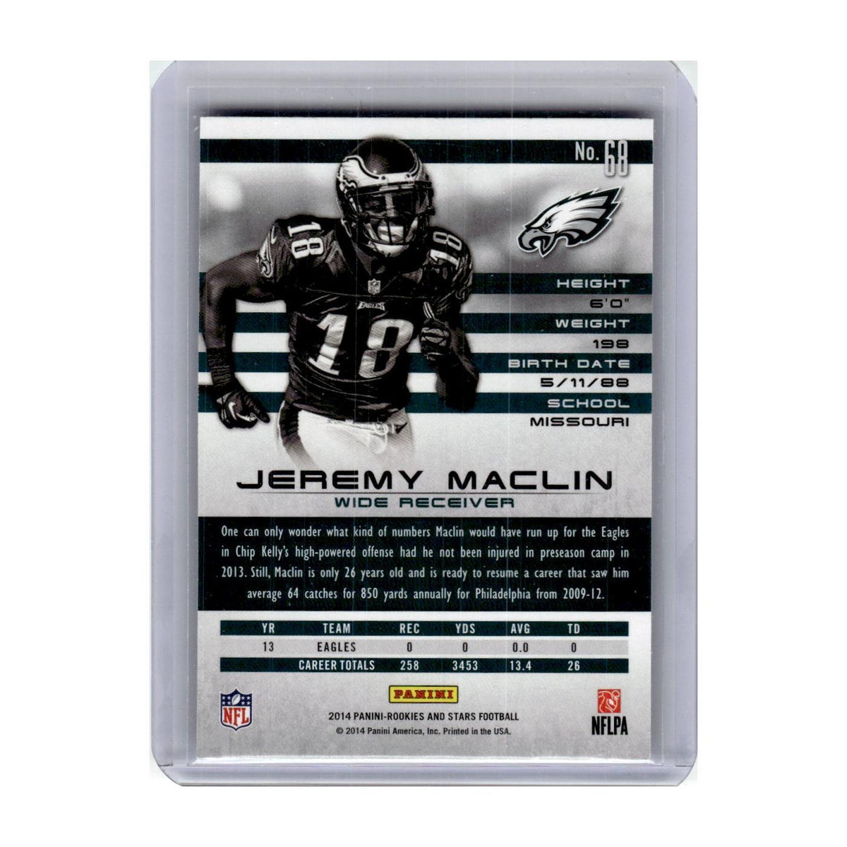 2014 Panini Rookies Stars Jeremy Maclin Eagles #68