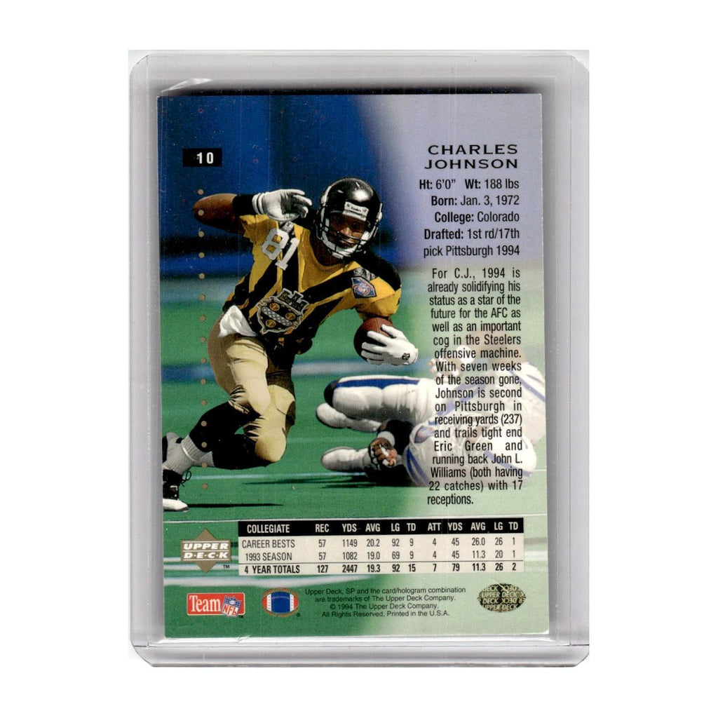 1994 SP Premier Prospects Charles Johnson Steelers #10