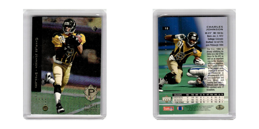 1994 SP Premier Prospects Charles Johnson Steelers #10