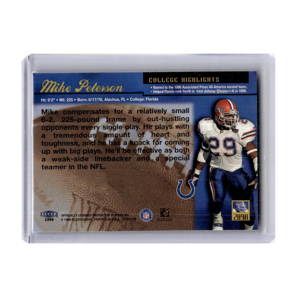 1999 Ultra Mike Peterson RC Colts #289R