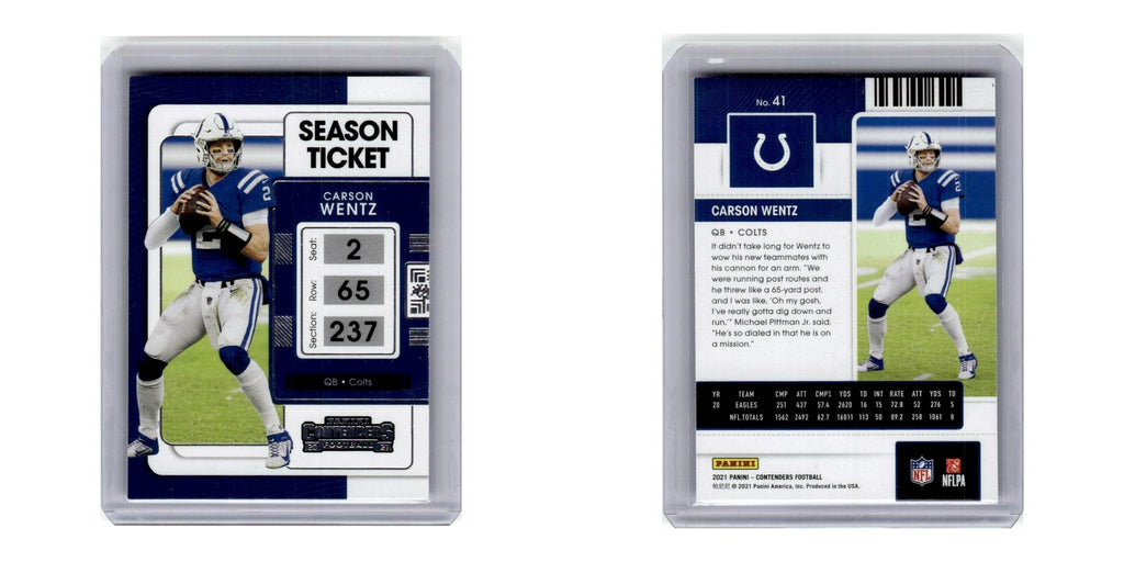2021 Panini Contenders Carson Wentz Colts #41