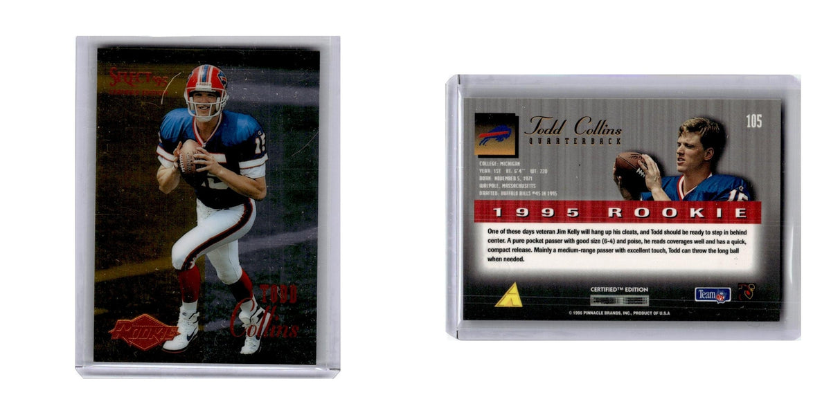 1995 Select Certified Todd Collins RC Bills #105