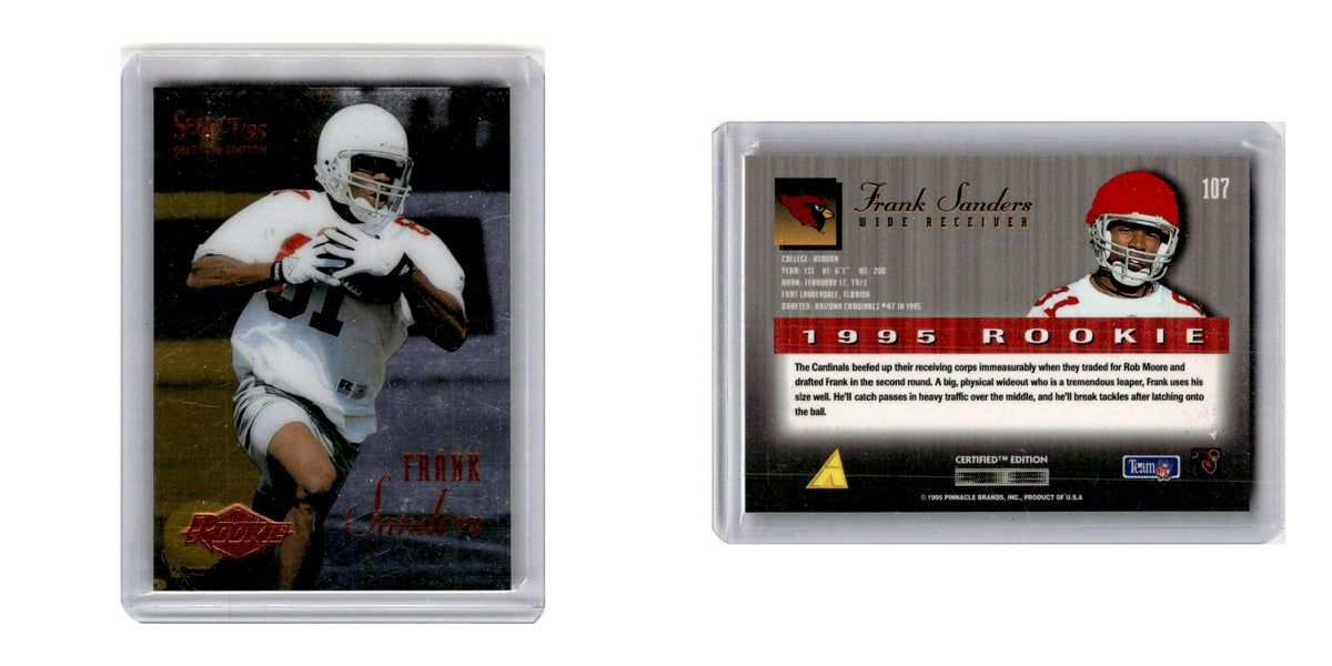 1995 Select Certified Frank Sanders RC Cardinals #107