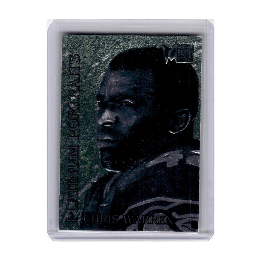 1996 Fleer Metal Platinum Portraits Chris Warren Seahawks #9